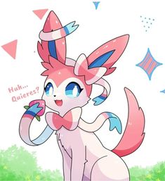 a drawing of a pink pokemon with blue eyes