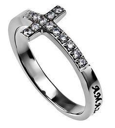 Ships in 1 to 2 business days Elegant high polish stainless steel cross ring! Cross shaped band has 13 CZ stones. Black enamel filled engraving. Scripture reads, "Amazing Grace - Ephesians 2:8,9." This Christian ring makes a thoughtful gift. Available in sizes 5 through 9 Cross-shaped Stainless Steel Ring For Gift, Cross Shaped Stainless Steel Rings For Gifts, Stainless Steel Cross Rings For Gifts, Stainless Steel Cross-shaped Rings For Gifts, Christian Gray, Christian Ring, Ephesians 2 8, Cross Rings, Branch Engagement Ring