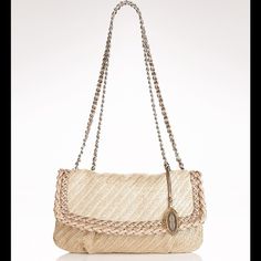 Flash sale! Sale limited edition Elie Tahari bag Elie Tahari Beige/ Cream Vintage Emory jute bag. It can be used as shoulder or cross body or clutch. excellent Condition like New without tags. Adjusts to Shoulder, 13" and Cross Body Length, 22". Elie Tahari Bags Elegant Woven Crossbody Shoulder Bag, Chic Woven Bag For Formal Occasions, Chic Formal Woven Bag, Gold Shoulder Bag With Braided Handles For Formal Occasions, Formal Gold Shoulder Bag With Braided Handles, Elegant Woven Shoulder Bag For Shopping, Elegant Woven Satchel Bag, Elegant Woven Bags For Shopping, Elegant Woven Shoulder Bag