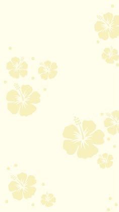 a white and yellow wallpaper with flowers on it