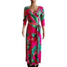 Sexy V-neck Printed Plus Size Floor Length Dress Multicolor V-neck Wrap Dress For Vacation, Fitted Pink V-neck Dress For Vacation, Multicolor V-neck Stretch Midi Dress, Pink Fitted V-neck Beach Dress, Pink V-neck Stretch Maxi Dress, Pink Fitted V-neck Dress For Vacation, Stretch V-neck Maxi Dress For Vacation, Pink V-neck Wrap Dress For Beach, Pink V-neck Wrap Dress For The Beach