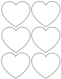 four hearts cut out into the shape of each other