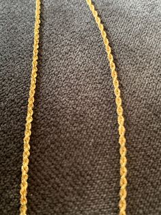 "24\" long solid (not  hollow) 14kt yellow gold preloved rope chain. Weighs 4.4 gms and chain measures 1 1/2mm wide.  Preloved in excellent condition with a secure safety clasp. Marked 14kt" 14k Gold Rope Chain Necklace For Formal Occasions, 14k Yellow Gold Wheat Rope Chain Necklace, 14k Yellow Gold Wheat Chain Necklace, 14k Yellow Gold Rope Chain Necklace, Formal 14k Gold Figaro Rope Chain Necklace, Gold Rope Chains, Rope Chain, Solid Gold, Yellow Gold