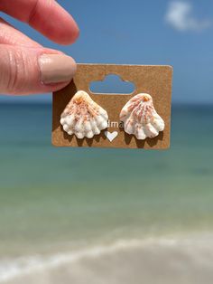 Beautiful real shell drop earrings hand-collected with care from the worlds best beaches. Made with hypoallergenic sterling silver backs, these studs are the perfect finishing touch for your beachy vibes all year long ☀️🌊🐚.  A wavy note from us: All shells are hand picked and customized but no two are exactly alike. Due to the natural beauty of these one-of-a-kind pieces, we do not accept returns or refunds; however, please contact us before leaving a review if you have an issue with your orde Cheap Adjustable Shell Earrings, Beachy Jewelry, Preppy Jewelry, Beachy Vibes, Seashell Jewelry, Classy Jewelry, Shell Jewelry, Shell Crafts, Shell Earrings