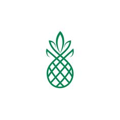 a green pineapple logo on a white background