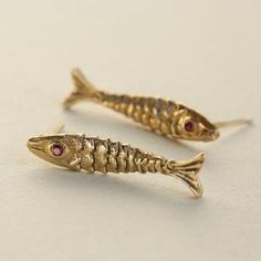 Pisces Earrings – Rackk & Ruin Elegant Gold Fish-shaped Earrings, Elegant 14k Gold Fish-shaped Jewelry, Elegant Fish-shaped Formal Jewelry, Pisces Necklace, Instagram Jewelry, Diamond Eyes, Stone Inlay, Funky Jewelry, Butterfly Jewelry