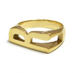 "This modern personalized name ring displays your choice of initial letter in block font, simply pick the initial that means the most to yo and we will make it to a meaningful gift to a unique person that shows your love. This letter R ring is subtle but makes great impact, its perfect for any special occasion or for every day wear, be sure that you will enjoy your Alphabet Ring. Customization: * You can order this ring in sterling silver or different shades of gold plating - rose gold or yellow Personalized Gold Rings, Alphabet Ring, Ring Initial, Gold Initial Ring, Block Font, Letter Jewelry, Old Rings, Name Ring, Letter Ring