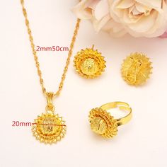 Jewelry Sets- Newest Gold Jewelry Sets Earrings Pendant Ring Traditional African bridal Habesha Women Party African Nice GiftModel Number:32847799493 Plating Design, Allah Pendant, Gold Jewelry Sets, Set Jewelry, Viking Jewelry, African Wedding, Bridal Jewellery, Wedding Set, Pendant Rings