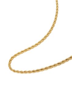 Rope Chain in Stainless Steel with 18K Gold Plating Lobster Clasp Closure Chain width: 4mm Model is wearing 26 Inch Necklace Product Code: MNEC_122 Designer's Notes A dash of effortless luxury, this chain is crafted from strong stainless steel and finished in lustrous 18K gold. The thin, twisted shape of the chain makes it perfect for layering. Wear it daily to elevate casual looks! Healing Powers GoldGold is an all purpose healer; stabilizes, purifies and balances; speaks of abundance and well- Necklace Model, Shiva Wallpaper, Gold Rope Chains, Healing Powers, Rope Chain, Shiva, Gold Plating, Gold Chains, Lobster Clasp