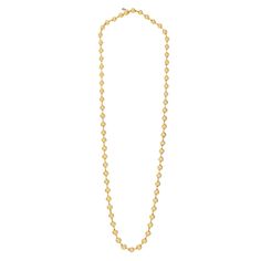 Antique Gold plated Brass base metal 33" in length Made in Canada Elegant Gold Long Necklace With Gold Beads, Gold Plated Long Necklace For Party, Gold Long Necklace With Beaded Chain For Gift, Party Jewelry In Gold-tone With Gold Beads, Gold Long Beaded Necklace, Party Gold-tone Necklace With Gold Beads, Gold-plated Gold Beads Chain Necklace, Gold-plated Chain Necklace With Gold Beads, Elegant Antique Gold Brass Necklaces