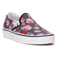 Vans Skate Core Classic Slip On Sneakers Are Durable And Comfortable,Padded Collars For Support, Made Of Durable And Easy To Clean Canvas Upper And Vans Vulcanized Signature Waffle Outsole. Size Is Women’s 7.5/Men’s 6.0 Brand New In Original Vans Box, Both In Perfect Condition Floral Vans Slip On, Vans Skate, Vans Red, On Sneakers, Womens Vans, Slip On Sneakers, Vans Shoes, On Shoes, Slip On Shoes