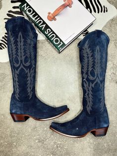 The boot of all boots, timeless & tall. The Mayra is styled with classic western stitching on the shaft. Balanced by a zero (pointed) toe making the style more mainstream fashion. Feature a 1.75" heel & 18" shaft with 15" circumference. Discount codes do not apply.* Western Vogue, Western Shopping, Vintage Cowgirl Boots, Vogue Home, Lucchese Boots, Shoe Obsession, Discount Codes, Cowgirl Boots, Western Wear