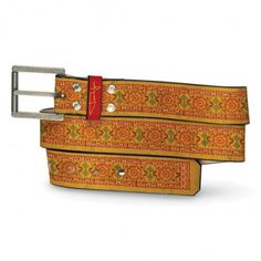 New India Ochre Belt - Front India Inspired, Womens Belt, India Clothes, Mens Belt, Handmade Leather Belt, Coupon Box, Boho Belts, Dog Flower Collar, Custom Dog Collars