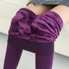 Thick Winter Leggings, Mode Purple, Thermo Leggings, Fall Leggings, Warm Pants, Hip Style, Fleece Leggings, Winter Leggings