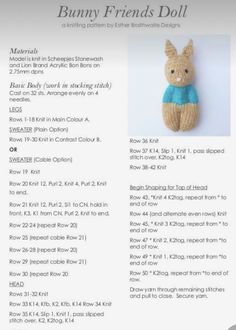 an advertisement for bunny friends doll with instructions on how to make it and how to use it