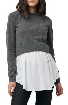 Ripe Maternity Sandy Detachable Maternity Nursing Top | Nordstrom Fine Knit Long Sleeve Top For Layering, Gray Fine Knit Top For Layering, Gray Tops For Layering, Fine Knit Long Sleeve Top For Winter Layering, Winter Fine Knit Long Sleeve Top For Layering, Nursing Sweater, Maternity Brands, High Waisted Skirts, Fall Maternity