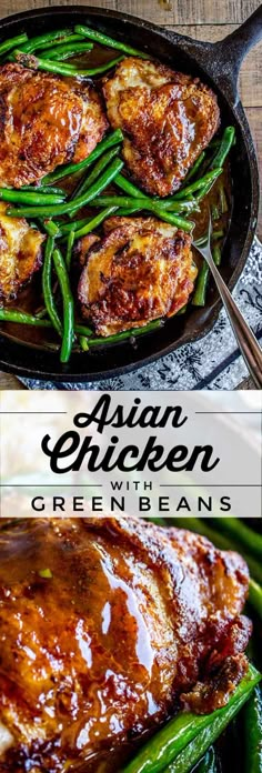 Asian Seared Chicken and Green Beans from The Food Charlatan Fried Chicken With Sauce, Stir Fried Green Beans, Fried Green Bean Recipes, Chicken And Green Beans, Stir Fry Green Beans, Chicken Green Beans, The Food Charlatan, Green Beans Recipe, Seared Chicken