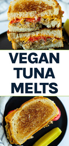 Making vegan tuna melts using chickpeas. Vegan Lunch Recipe, Healthy Sandwich, Easy Vegan Lunch