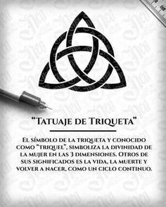 an image of a pen and paper with the words tatue de triqueta