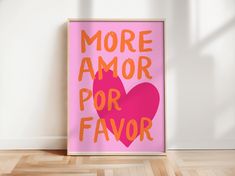 a pink poster with the words more armor for flavor written on it in orange and pink