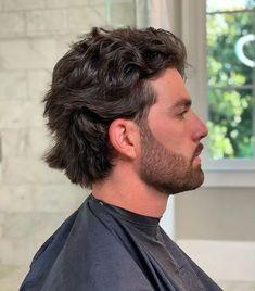 Modern Mullet Haircut, Guy Haircuts Long, Men Haircut Curly Hair, Mullet Haircut, Mens Hairstyles Thick Hair, Modern Mullet, Wavy Hair Men, Medium Length Hair Men