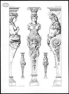 three different types of vases on display in an antique book cover, from the early 19th century