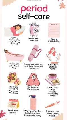 Period Hacks For School, Self Care Day Routine, Period Self Care, Self Care Night Routine, Hacks For School, Self Care Night, Period Tips, Healthy Period, Self Care Kit