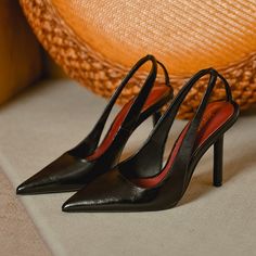 Pls pay with PayPal.Item(s) always will be shipped out within 5 business days.Pls feel free to contact us if you have any questions.Thanks! Trendy Slingback Pumps For Office, Trendy Office Slingback Pumps, Trendy Black Slingback Pumps For Workwear, Stilettos Shoes, Heels Classy, Bow Sandals, Elegante Casual, Classic Heels, Super High Heels