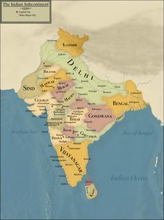 the map of india with all states and major cities