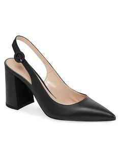 TINSTREE Women's Pointed Toe Block Heel Pumps Slingback Chunky Heel Slip On Work Party Dress Shoes Black Fashionable    Plain    Women Shoes, size features are:Bust: ,Length: ,Sleeve Length: Work Party Dress, Elegant Pumps, Small Boutiques, Block Heel Pumps, Perfect Heels, Womens Chunky Heels, September 19, Work Party, 5 Pounds