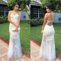 Suzhoudress.com custom white sexy mermaid long wedding dresses in high quality at factory price, saving your money and making you shinning at your party. Prom Dresses For Teens Long, Prom Dress Modest, White Lace Prom Dress, Modest Prom Dress, Prom Dress With Lace, Skirt Mermaid, Formal Occasion Dress, Modest Prom, Tulle Evening Dress