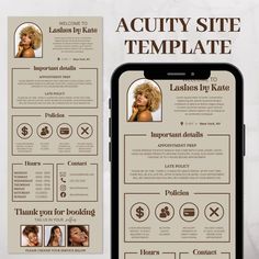 an image of a mobile phone showing the front and back side of a resume template