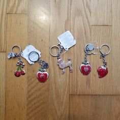 All New With Diamantes. I Will Not Split This Set. Each Keychain Was About $15 Lady In Red, Pin Up, Women Accessories, Personalized Items, Red, Pink, Women Shopping, Color