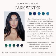 Deep Winter Celebs, Deep Winter Eye Makeup, Deep Winter Palette Outfits Aesthetic, Makeup For Winter Skin Tone, Winter Tone Makeup, Dark Winter Makeup Palette, Deep Winter Palette Makeup, Winter Skin Tone Color Palette, Dark Winter Color Analysis