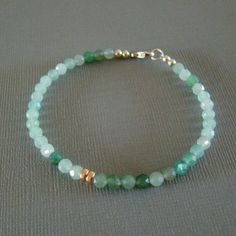 U&C Sundance Multi Green Mint Jade Aventurine 14kt Rose Gold 925 Silver Bracelet | eBay Handmade Elegant Aventurine Bracelets, Hand-strung Aventurine Bracelet Jewelry, Hand-strung Aventurine Bracelet, Elegant Aventurine Bracelet Jewelry, Elegant Aventurine Bracelet, Beaded Braclets, Beaded Jewelry Tutorials, Green Mint, 925 Silver Bracelet