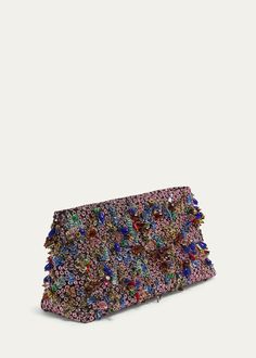 Dries Van Noten Embellished Clutch Bag - Bergdorf Goodman Evening Multicolor Sequins Bag, Multicolor Sequined Evening Clutch, Multicolor Sequined Evening Bag, Sequined Rectangular Clutch For Events, Hand Embellished Multicolor Evening Bags, Evening Multicolor Hand Embellished Bags, Rectangular Sequin Clutch For Events, Embellished Multicolor Evening Bag, Multicolor Sequined Rectangular Evening Bag