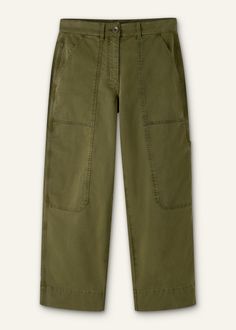 Cotton Utility Tapered Pant | ME+EM Olive Workwear Pants With Side Pockets, Olive Pants With Side Pockets For Workwear, Olive Utility Pants For Workwear, Olive Cargo Pants For Spring Workwear, Olive Straight Cargo Pants For Work, Olive Wide Leg Cargo Pants For Work, Green Ankle-length Cargo Pants For Workwear, Olive Cotton Cargo Pants For Spring, Olive Cargo Style Pants For Fall