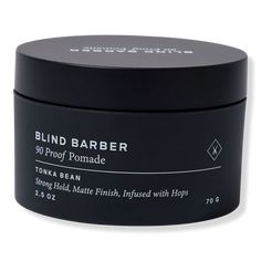 90 Proof Strong Hold Matte Pomade - Blind Barber | Ulta Beauty Bryce Harper Hair, Blind Barber, Hair Clay, Bryce Harper, Spicy Fragrance, Vanilla Fragrance, Beard Balm, Hair Wax, Sulfate Free