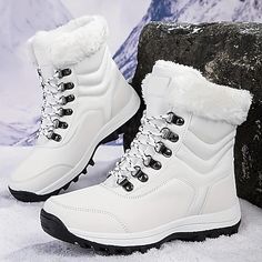 Hiking Boots Women, Winter Ankle Boots, Estilo Chic, Ankle Boots Flat, Snow Boots Women, Winter Snow Boots, Seychelles, Waterproof Boots, Winter White