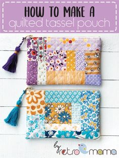 make a quilted tossel pouch by kate manna