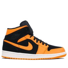 554724-081 Nike Air Jordan 1 Mid Black Orange Peel | KicksCrew Sporty Orange High-top Sneakers For Streetwear, Orange Jordan Shoes For Streetwear, Orange High-top Sneakers With Boost Midsole For Streetwear, Orange Leather Basketball Shoes For Streetwear, Orange High-top Sneakers For Sports, Sporty Orange Basketball Shoes For Streetwear, Orange Round Toe High-top Sneakers For Sports, Sporty Orange Mid-top Sneakers, Sporty Orange High-top Jordan Shoes