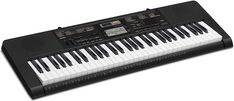 the electronic keyboard is black and white