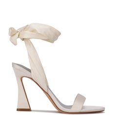 Kelsie Ankle Wrap Heeled Sandals Ivory High Heels, Graduation Heels, Graduation Shoes, Ankle Wrap Heels, Bridal Heels, Wrap Heels, Open Toed Heels, Ankle Wrap, White Heels