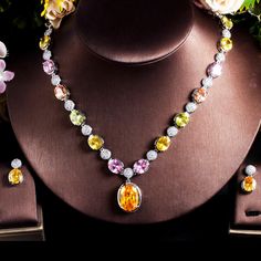 If you’re looking for a fine jewelry which looks sepecial,   precious stone please  consider cubic zirconia in Bridal Necklace jewelry which suitble for wedding jewelry set Prom Jewelry, Cubic Zirconia Necklace, Diamond Alternatives, Wedding Bridal Jewellery, Stunning Necklace, Wedding Jewelry Sets, Bridal Necklace, Cz Stone, Gemstone Necklace