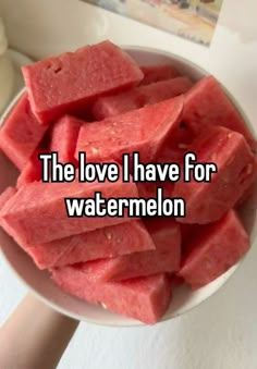 the love i have for watermelon