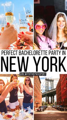 the new york bachelor party is being held in front of manhattan bridge and brooklyn bridge