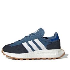 (GS) adidas Originals Retropy E5 'Altered Blue White Gum' GW3207 Blue Low-top Sneakers With Three Stripes Branding, Sporty Navy Adidas Sneakers, Blue Low-top Sneakers With Three Stripes, Blue Sneakers With Three Stripes Branding, Adidas Blue Athleisure Running Shoes, Navy Adidas Sneakers For Sports, Blue Sporty Running Shoes With Rubber Sole, Navy Casual Running Shoes With Boost Midsole, Casual Navy Running Shoes With Boost Midsole