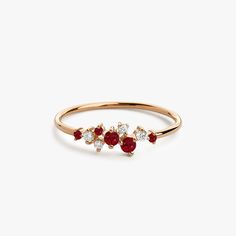 Ruby Ring Simple, Ruby Ring Designs, Ruby Ring Vintage, Ruby Ring Gold, Ruby Diamond Rings, Ruby Jewelry, Ruby Diamond, Diamond Cluster Ring, Gold Diamond Rings