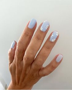 Short Gel Nails, Daisy Nails, Dipped Nails