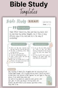 the bible study template for kids to use on their own church bulletins and books